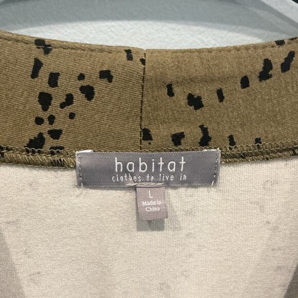 Habitat Womens Open Front Cardigan Size Large Green Lagenlook Boho Beach Casual - Picture 2 of 9